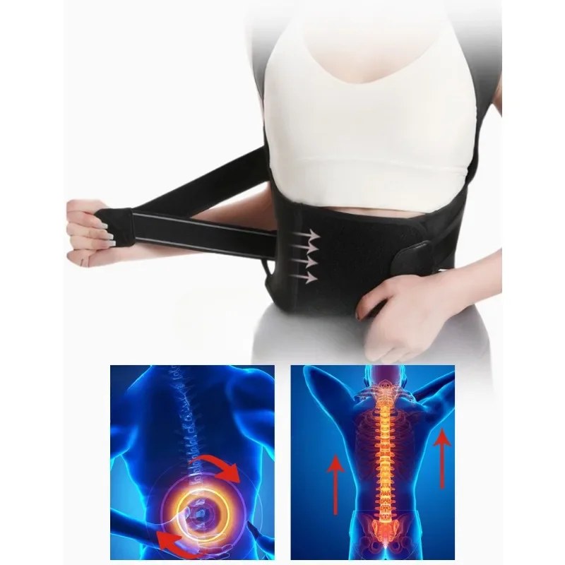 Soporte lumbar y de columna del corrector de postura
