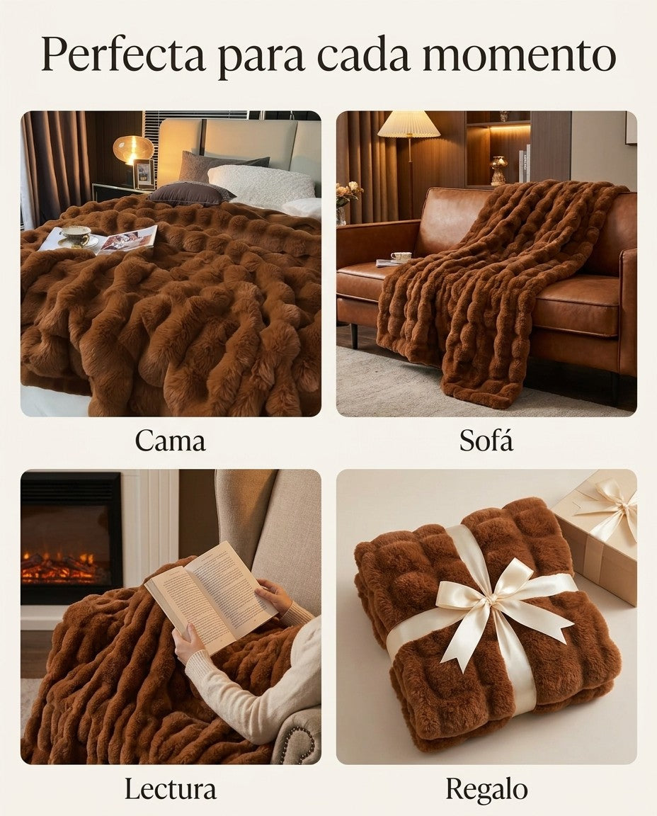 Usos de la cobija burbuja: cama, sofá, lectura y como regalo