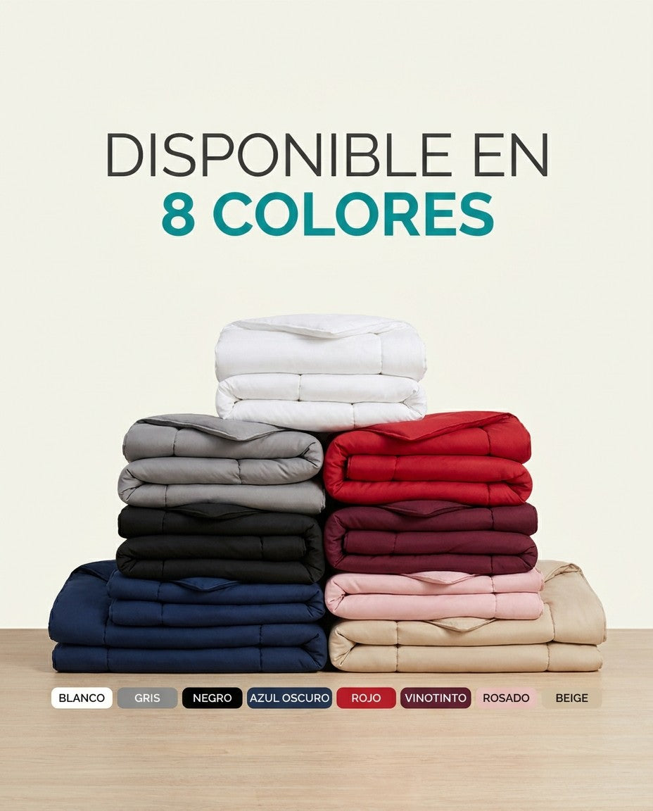 8 colores disponibles del edredón premium