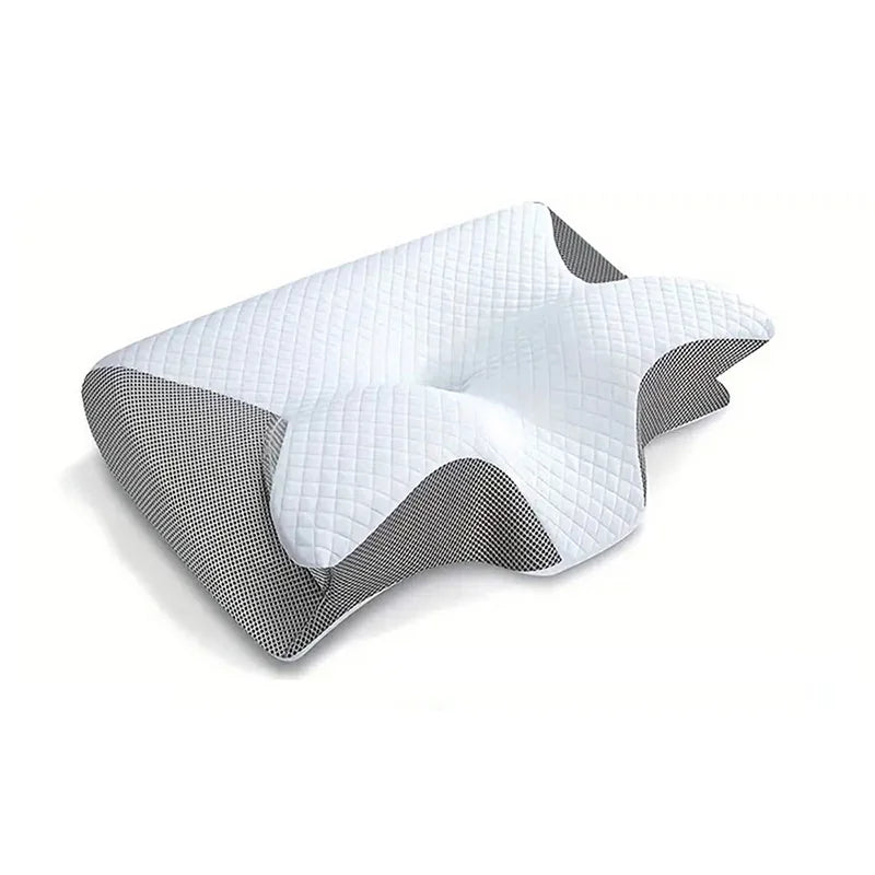 Almohada cervical ergonómica de espuma con memoria, forma de mariposa