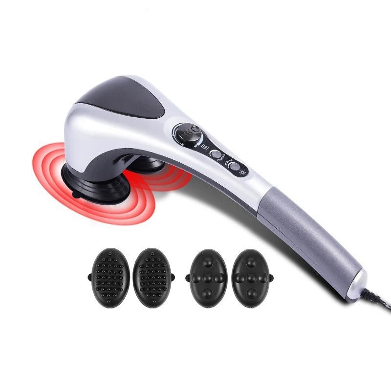 Masajeador RelaxPro de doble cabeza con cabezales intercambiables
