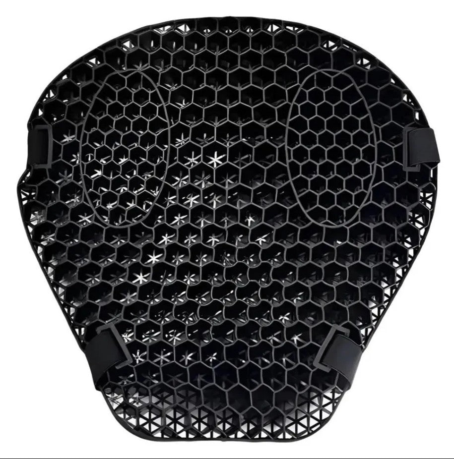 Cojín de gel panal RideGel para moto, vista superior