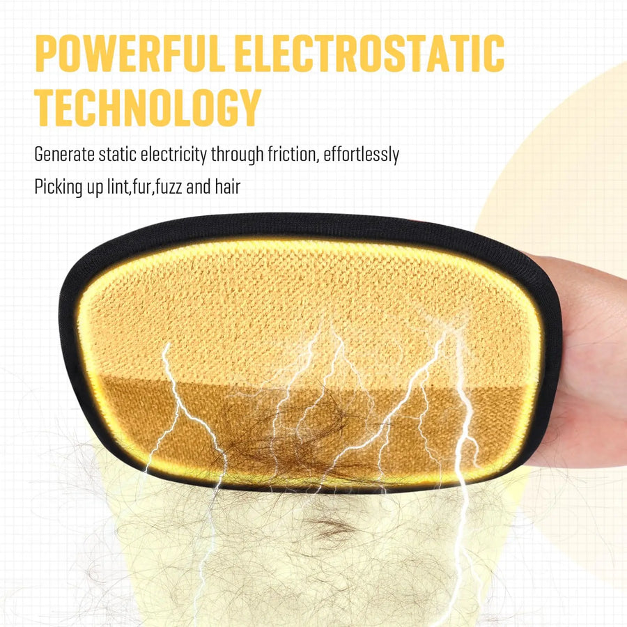 Guante quita pelos con tecnologia electrostatica que atrae el pelo