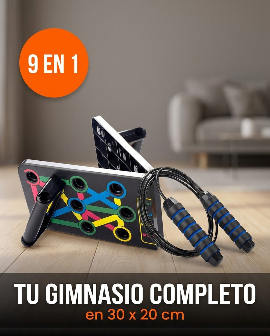 Tabla push up FlexCore 9 en 1: tu gimnasio completo en 30 x 20 cm