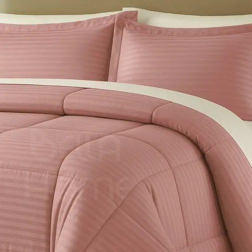 Edredon premium rosado suave con textura