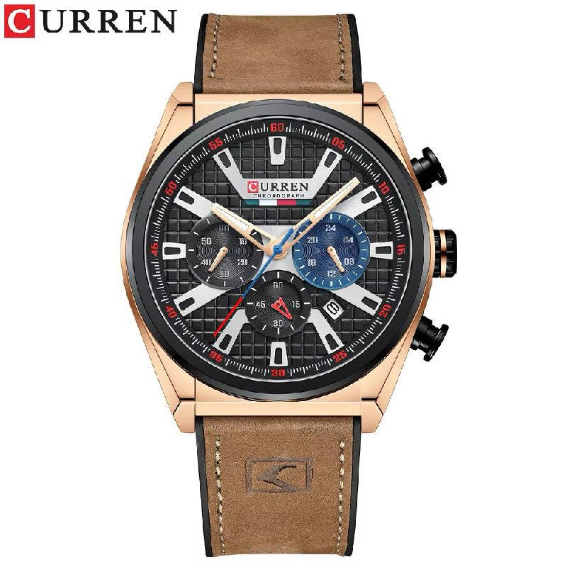 Reloj Curren 8392 café cobre de frente