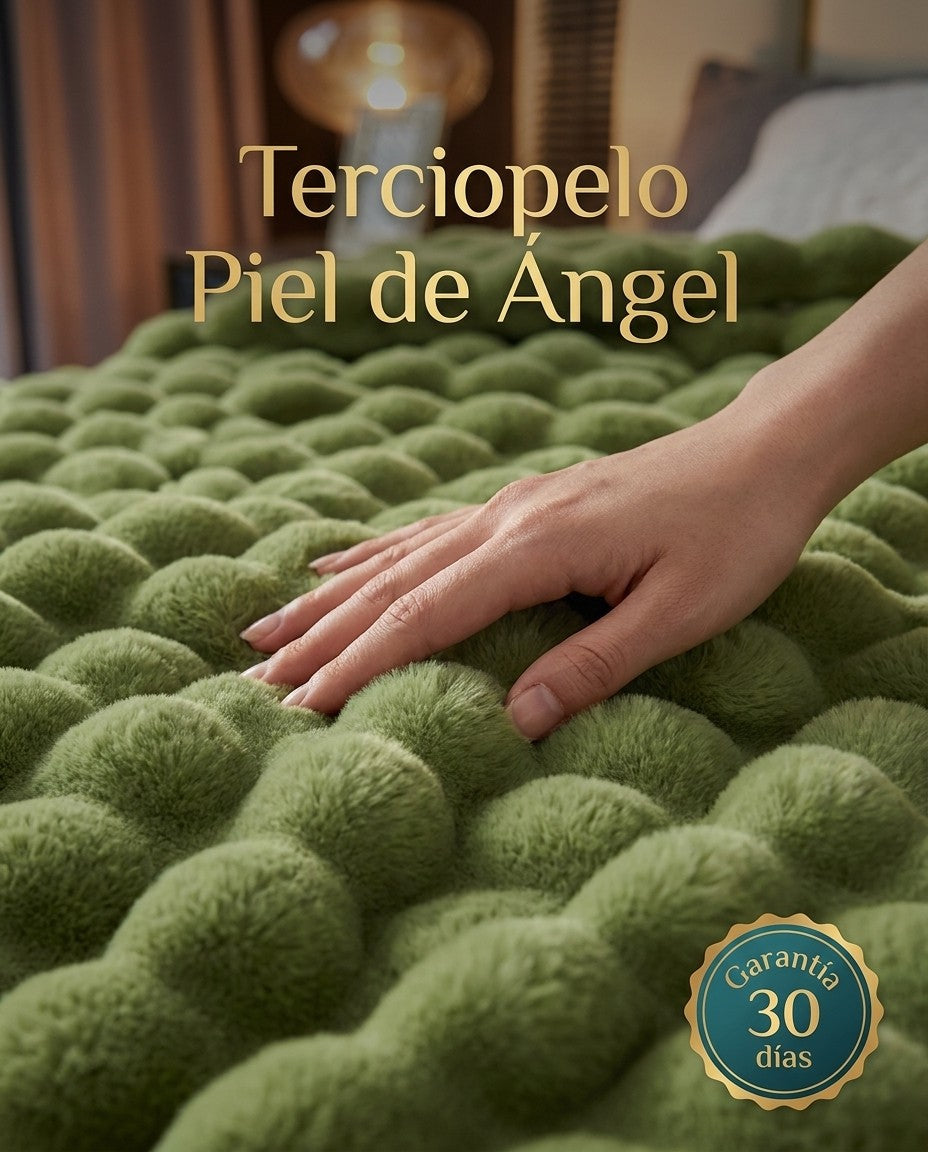 Primer plano de la textura terciopelo piel de ángel con garantía de 30 días
