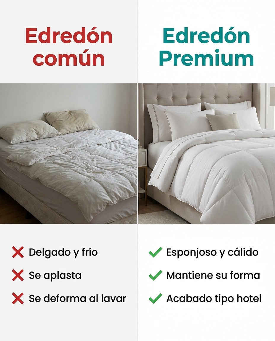 Comparación: edredón común vs Edredón Premium