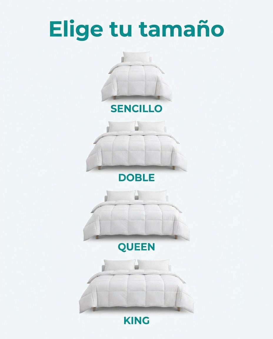 Tamaños disponibles: Sencillo, Doble, Queen y King