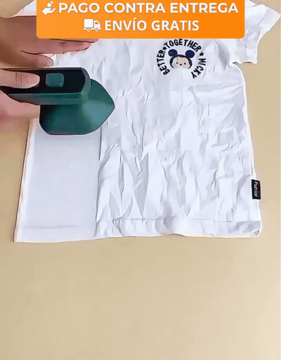 Eliminando arrugas de una prenda con la mini plancha de vapor, pago contra entrega y envío gratis