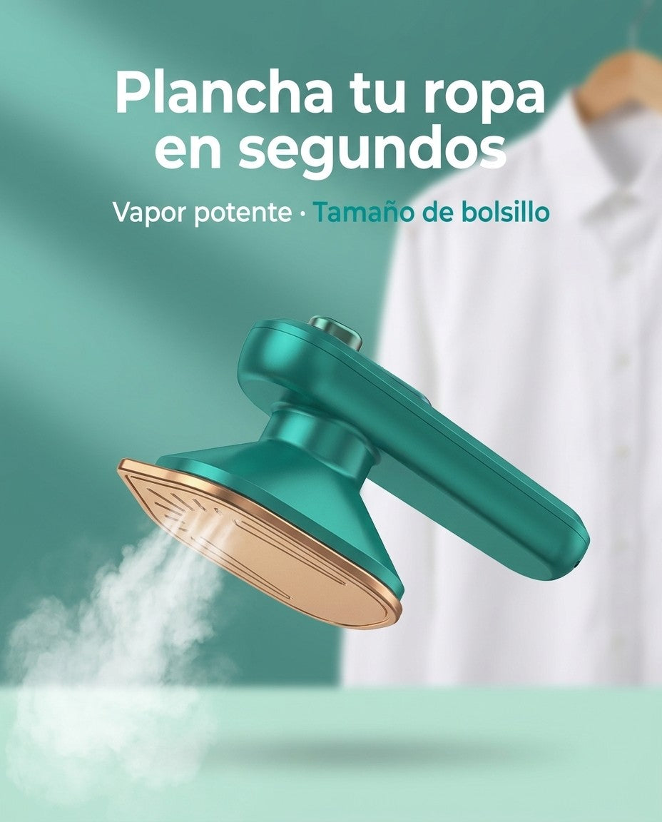 Mini plancha de vapor portátil: elimina las arrugas de tu ropa en segundos
